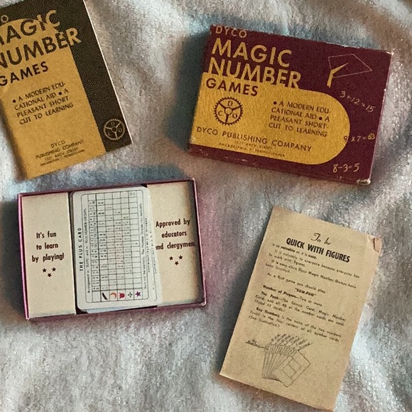 RARE 1940s Vintage Dyco Magic Number Game with instructions LIKE NEW - Picture 2 of 4
